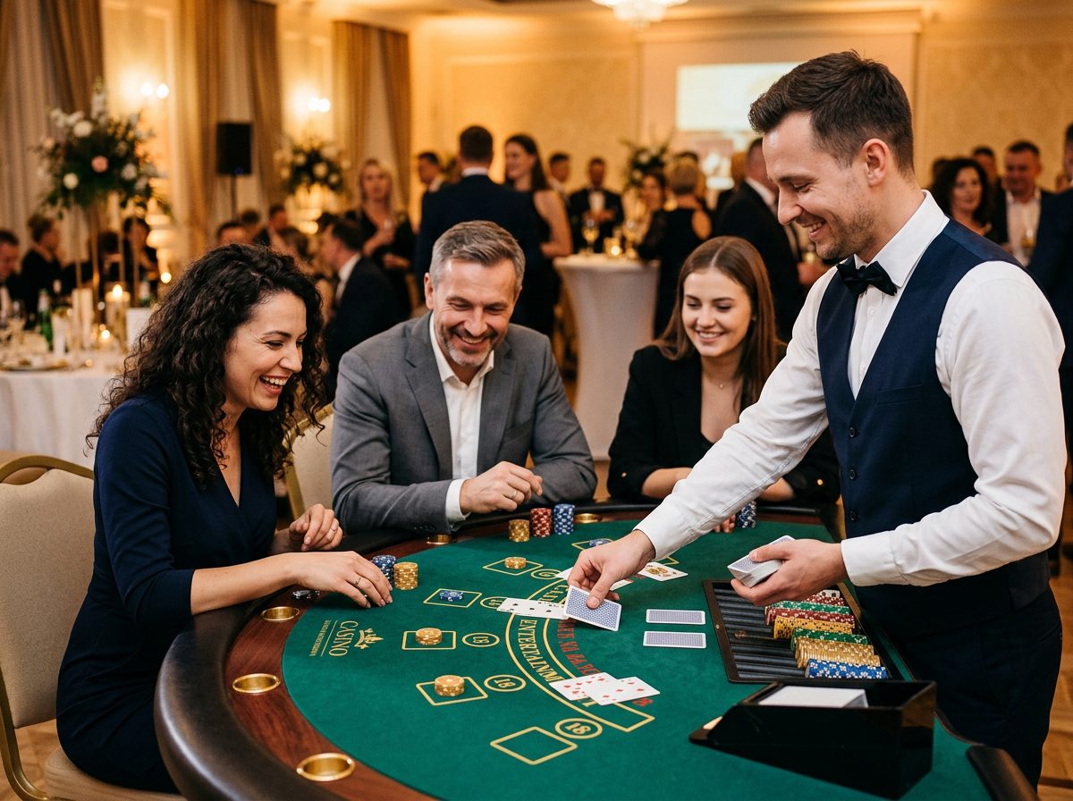 Blackjack i poker pokazowy - mobilne kasyno na event z obsługą Lemon Casino Events