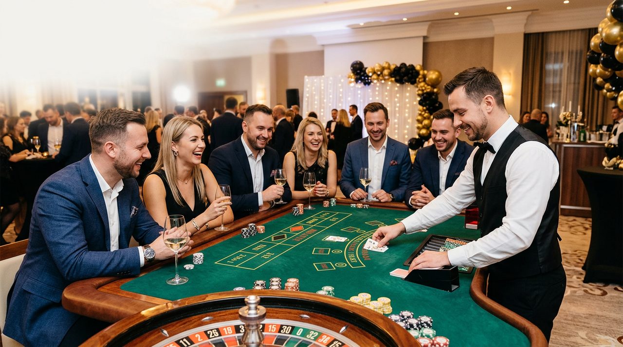 Wieczór w stylu casino - mobilne kasyno na event firmowy Lemon Casino Events